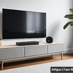 거실장 추천 및 비교 - **Prompt:** A modern and minimalist living room bathed in soft, natural light, featuring a sleek, lo...