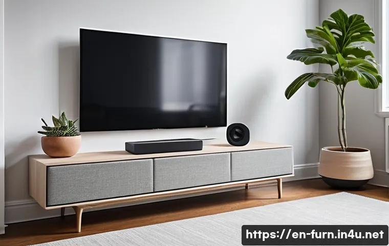 거실장 추천 및 비교 - **Prompt:** A modern and minimalist living room bathed in soft, natural light, featuring a sleek, lo...